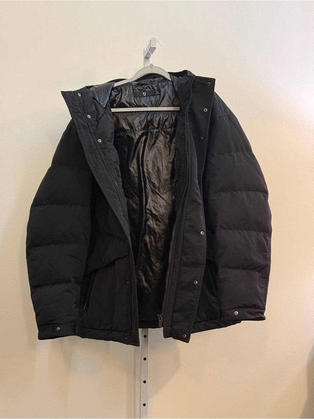 Uniqlo +J Black Men's Puffer Jacket with Hood